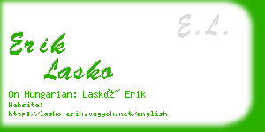 erik lasko business card